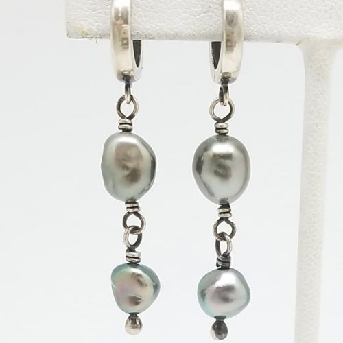 Kary Kjesbo Designs South Sea Keshi pearl earrings 6-8mm