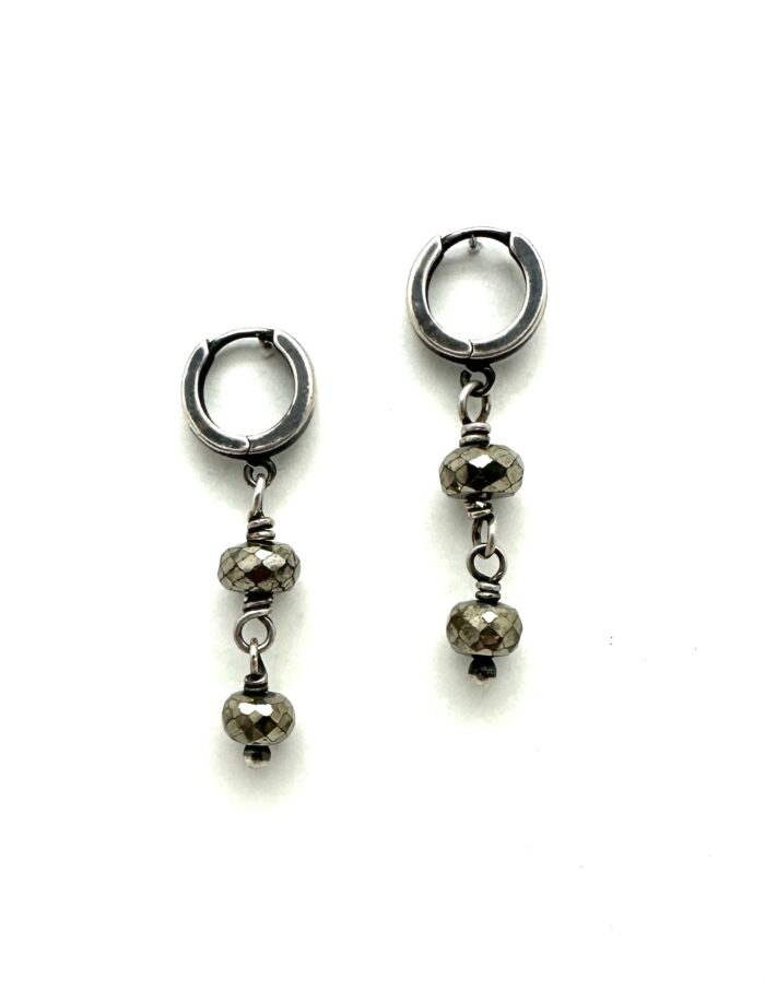 Pyrite 2 drop Earrings