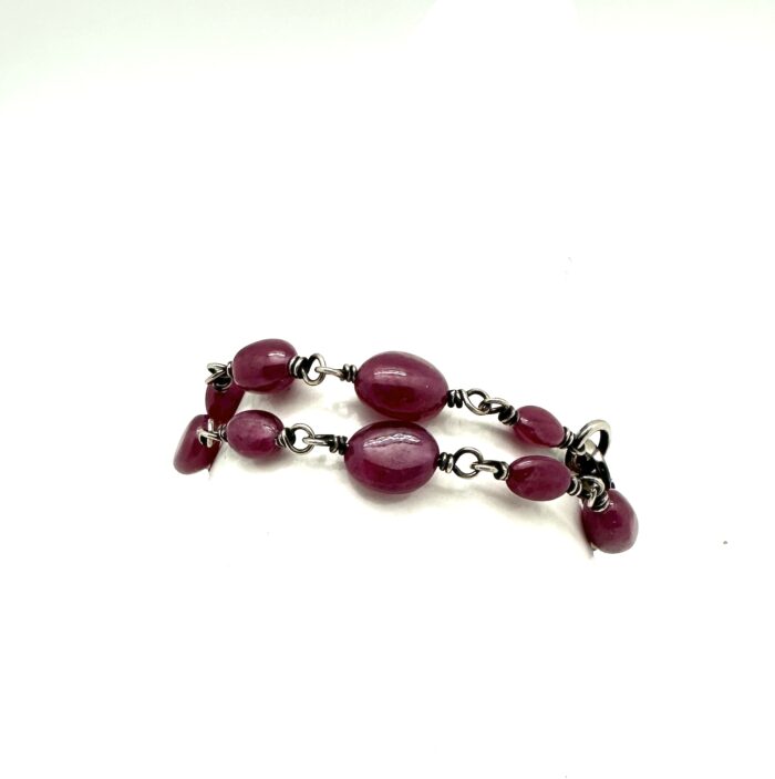 Dark Pinks Burmese Ruby Bracelet